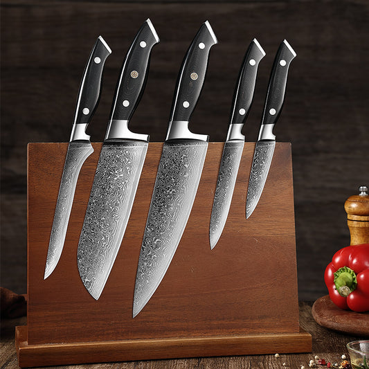 5 Piece Damascus Steel Chef Knife Set