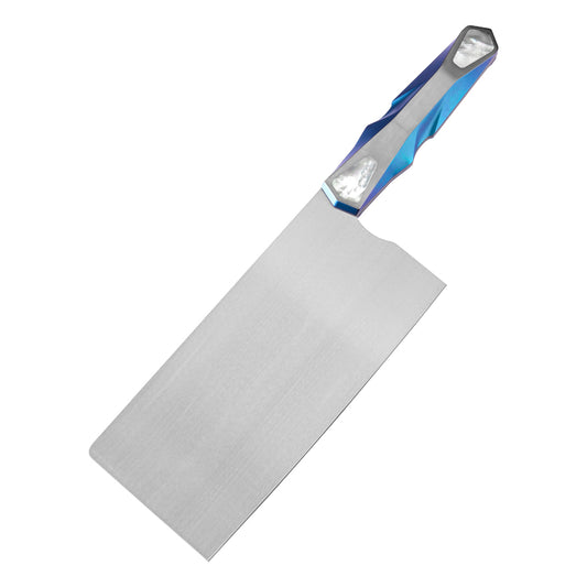 LAMBO FUTURISM Marine Kitchen Cleaver Knife, Vanax Superclean Steel, Titanium