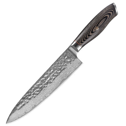 L Series 7.7-Inch Chef Knife, Damascus Steel, Wood, LC1101