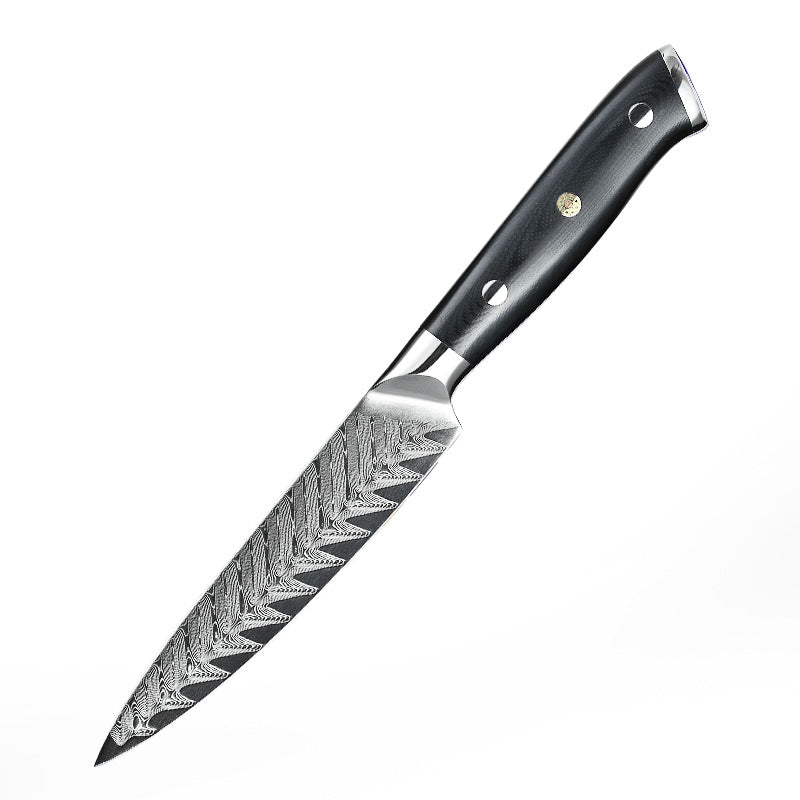 Classic 5-Inch Utility Knife, Damascus Steel, G10, CU1105