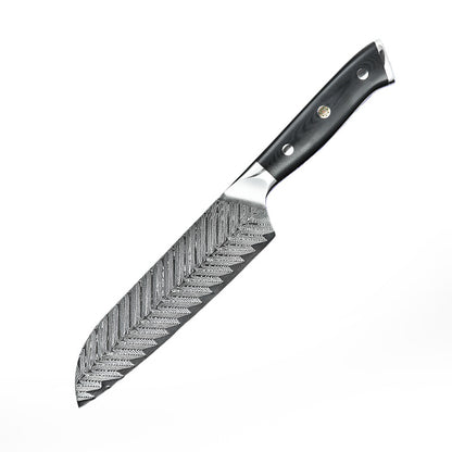Classic 7-Inch Santoku Knife, Damascus Steel, G10, CS1103