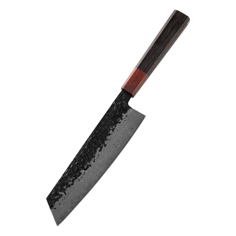 7.4-Inch Kiritsuke Knife, Damascus Steel, Ebony, JK1201