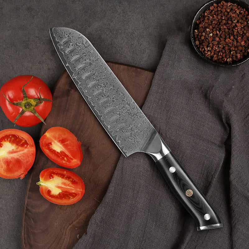 Dalstrong Santoku Knife - 7 inch - Shogun Series - Damascus - Japanese  AUS-10V Super Steel 67 Layers - Black G10 Handle - Vegetable Knife - Vacuum  Treated - Kitchen Knife 