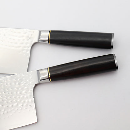 7-Inch Cleaver Knife, Damascus Steel, Ebony wood, DV1205