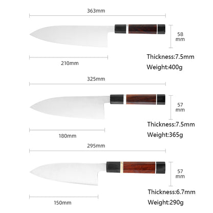 Wabi-Sabi Series Deba Knife, VG-10 Steel, Sandalwood