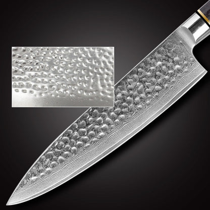8" manche en bois d'ébène 67 couches couteau de chef damas