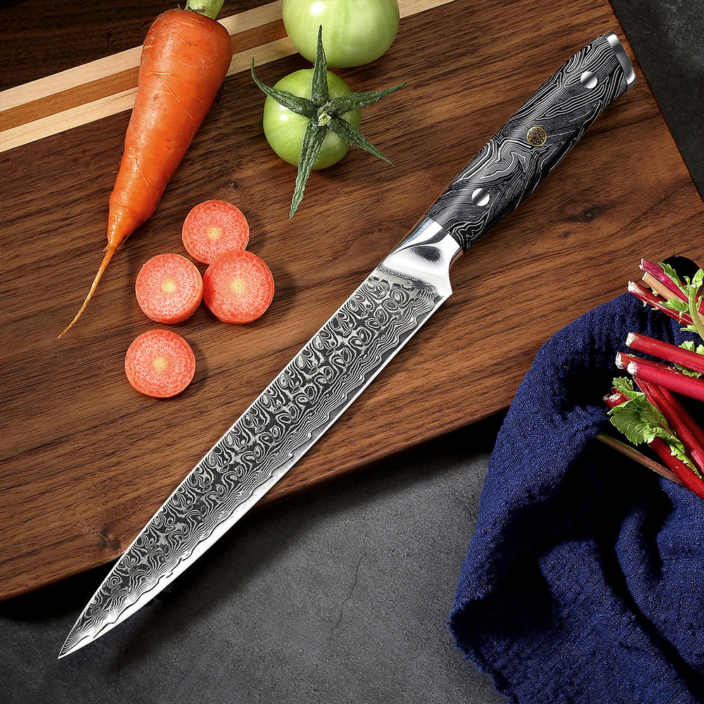 5-Pieces Knife Set, Damascus Steel, G10, KS1153