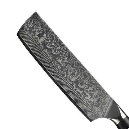 Classic 6.7-Inch Nakiri Knife, Damascus Steel, G10, CN1101