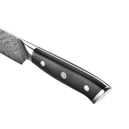 Cuchillo para tallar Damasco con diseño de espiga de 8 "Mango G10