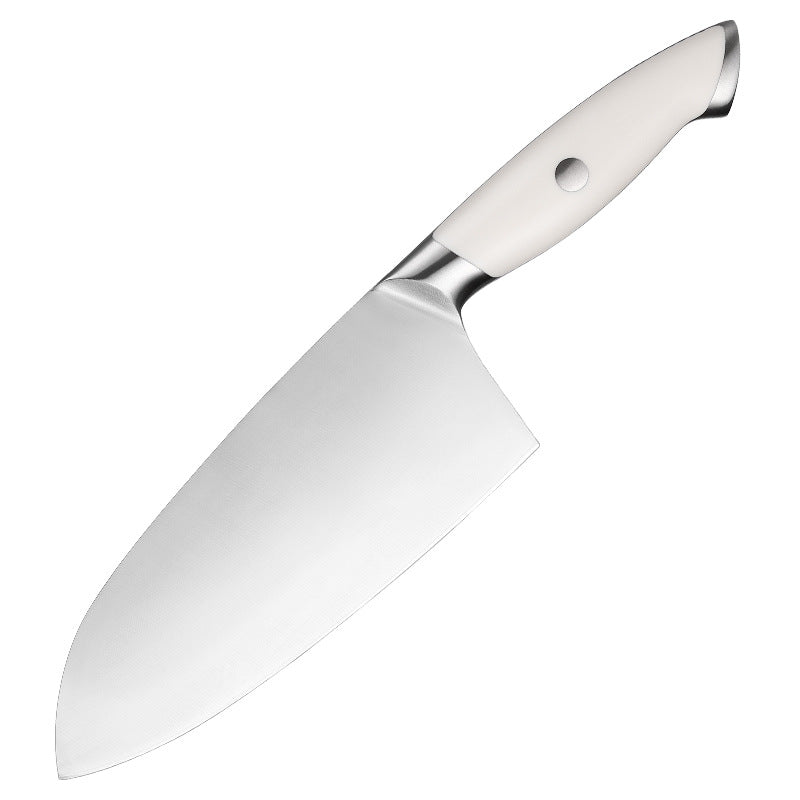 Creme White Series 7-Inch Cleaver Knife, German 1.4116 Steel, ABS, CC2101