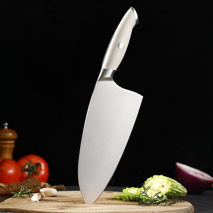 Creme White Series 7.7-Inch Cleaver Knife, German 1.4116 Steel, ABS, CV2102