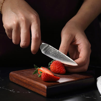 Cuchillo de cocina japonés Damasco de 3,5 "