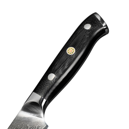 4 Stück 5" VG10 Stahl Damast Steakmesser Set G10 Griff