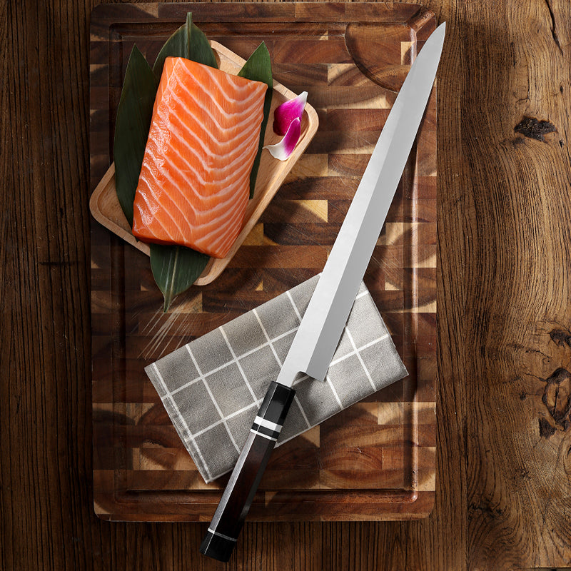 Wabi-Sabi Series Yanagiba/Sashimi Knife, VG-10 Steel, Sandalwood