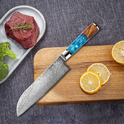 Ensemble de 9 couteaux de chef de cuisine en acier Damas VG10