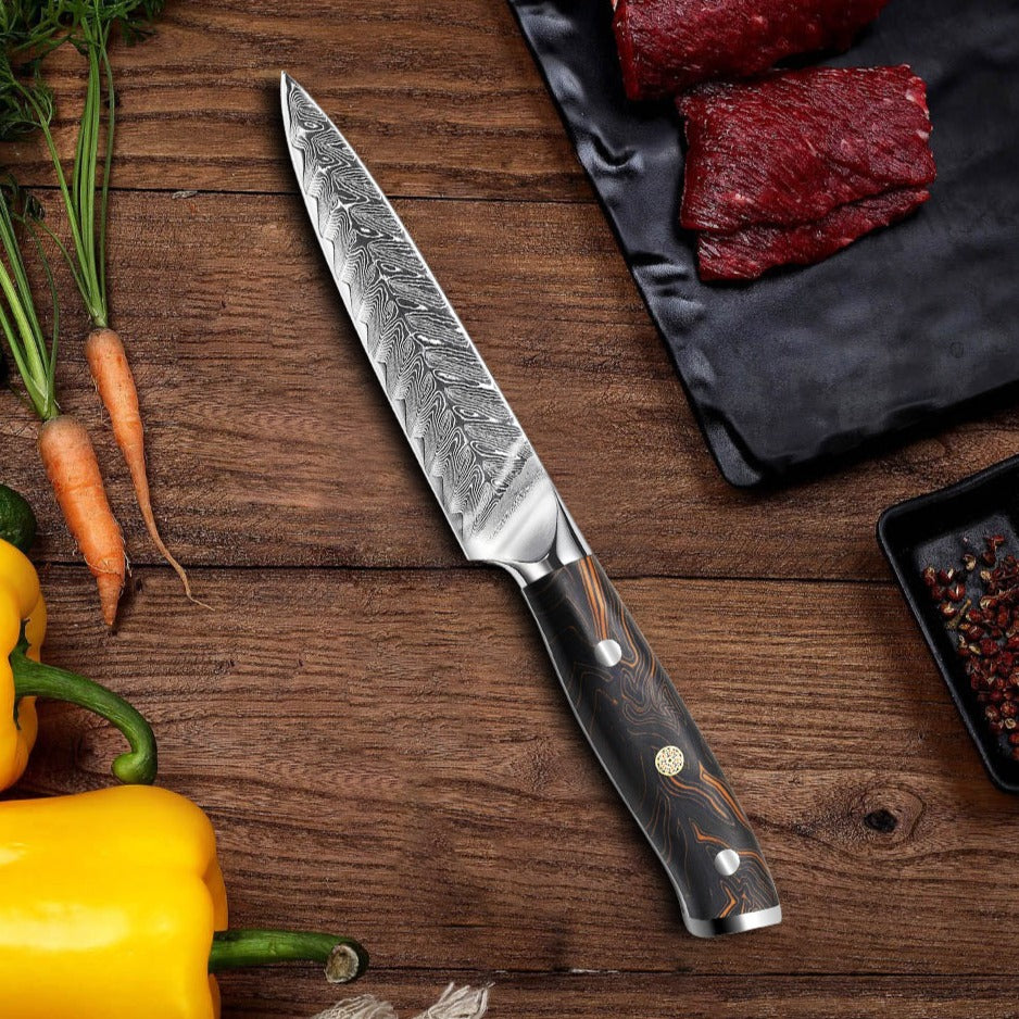 Mercer Culinary M13790 Damascus 5 Utility Knife, G10 Handle