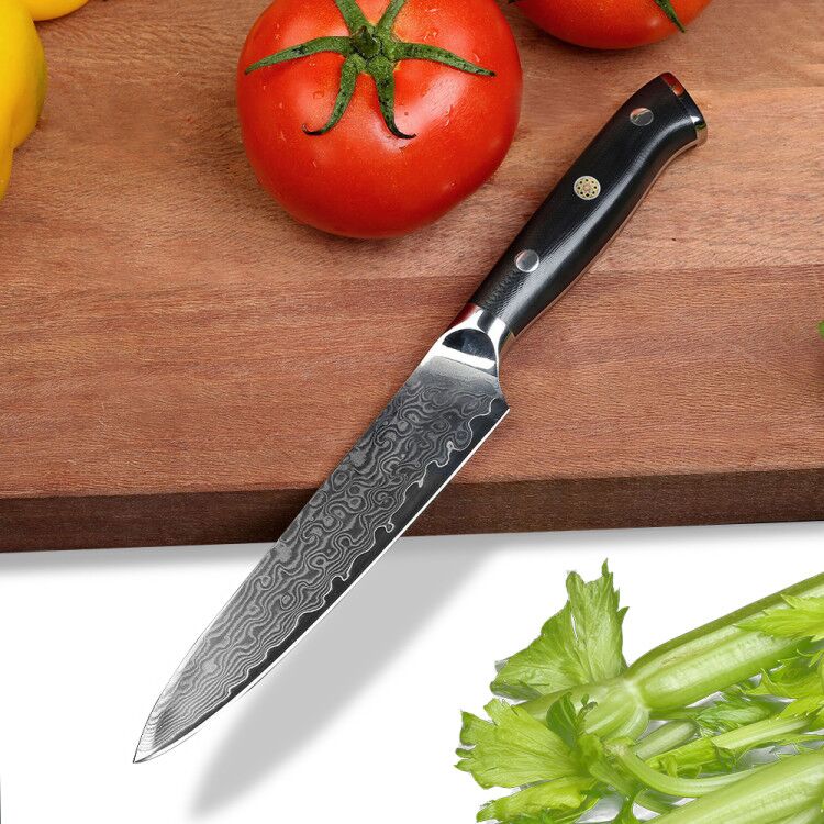 Ensemble de 3 couteaux utilitaires de couteau de chef en acier damas VG10