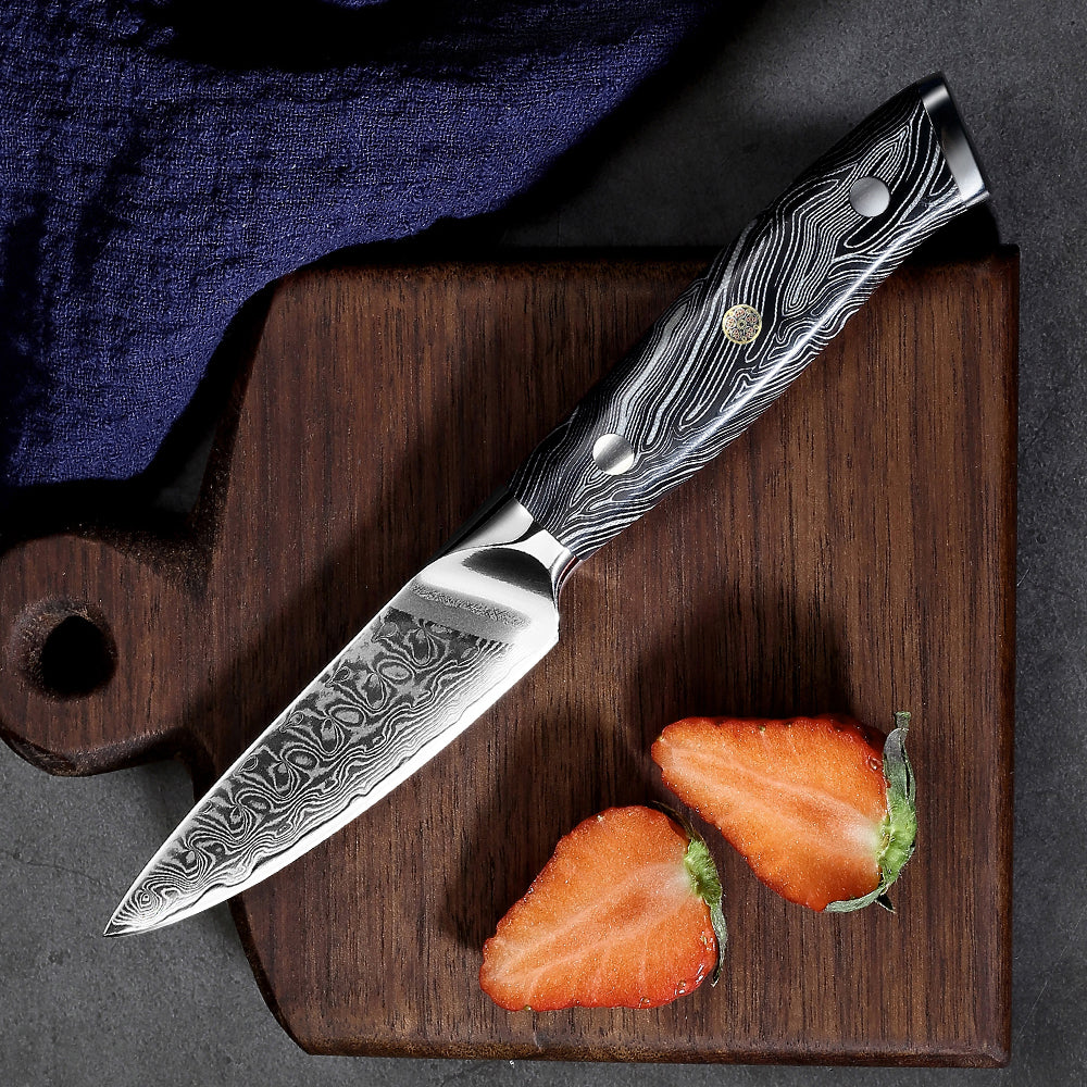 Damascus Steel 3.5 Paring Knife – HexClad Cookware